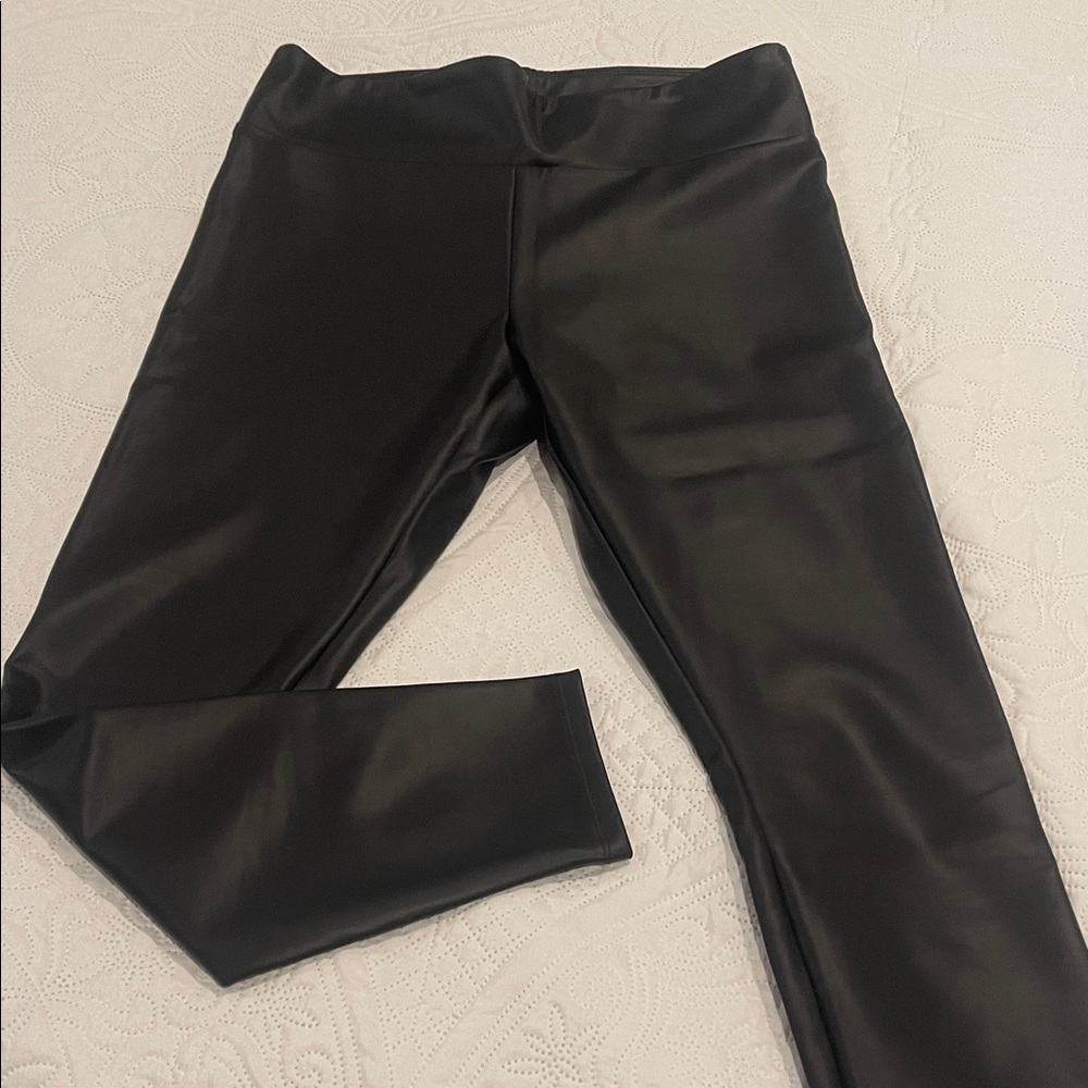 Express Black Faux Leather Pants